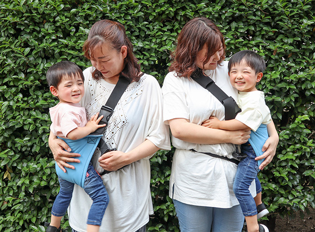 抱っこ紐の装着イメージ